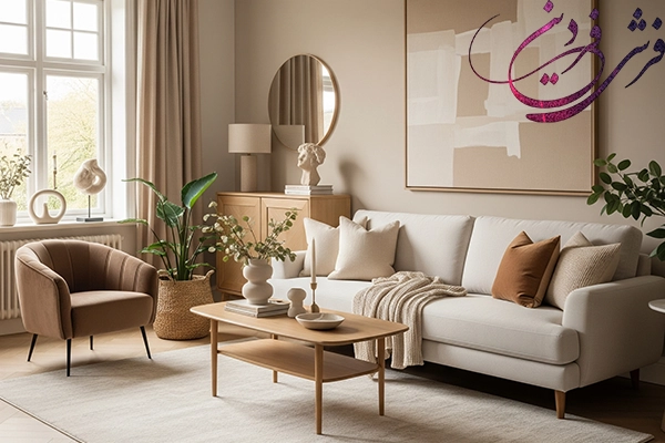 Matching carpet with color cushion